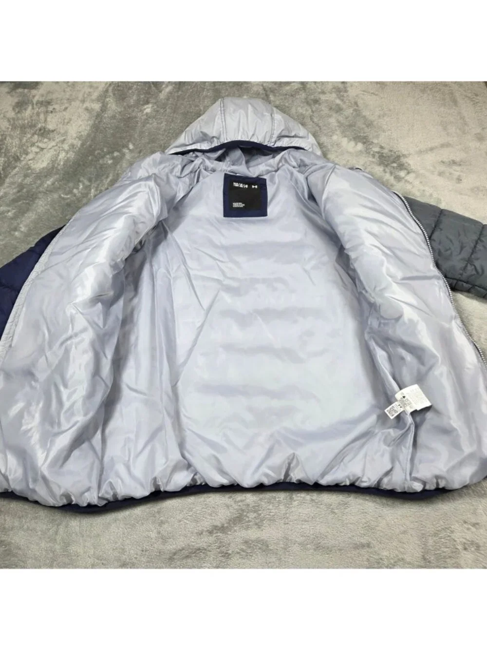 Under Armour Jacket Boys Youth Large Gray UA Tuckerman Lightweight Puffer Coat